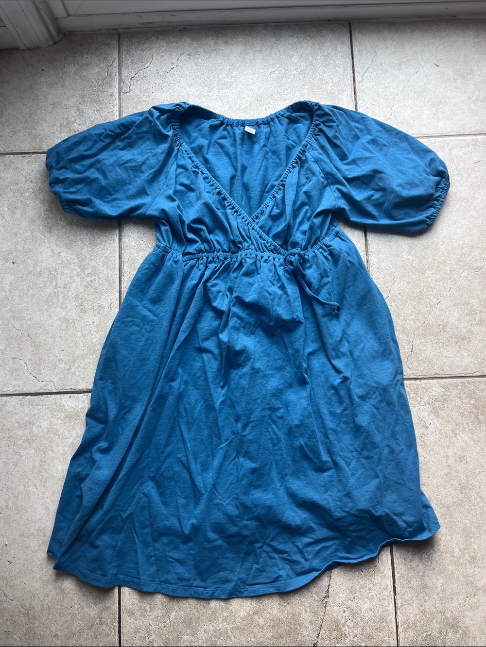 Women’s Old Navy Maternity Blue Wrap-Style Cotton Dress